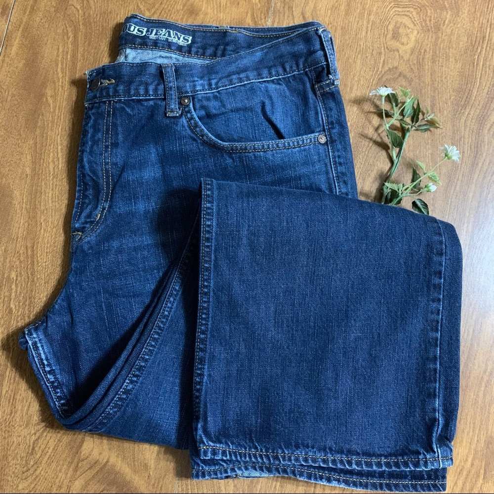 Old Navy Men’s Dark Wash Blue 100% Cotton Famous bootcut Denim Jeans size 40